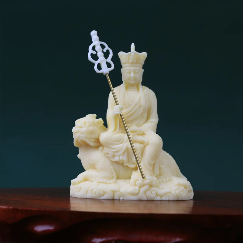 Ivory Nut Dizang King Ornaments Domestic Buddhist Hall Decorative Buddha Statue Dizang Bodhisattva Sitting and Listening Crafts