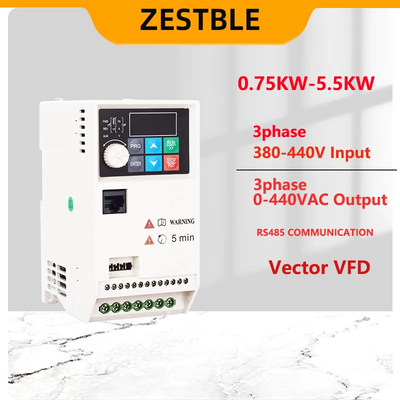 VFD 380V 0.75KW 1.5KW 2.2KW 4KW 5.5KW Water Pump Motor Speed Controller Frequency Regulator AC Drive Economical Inverter