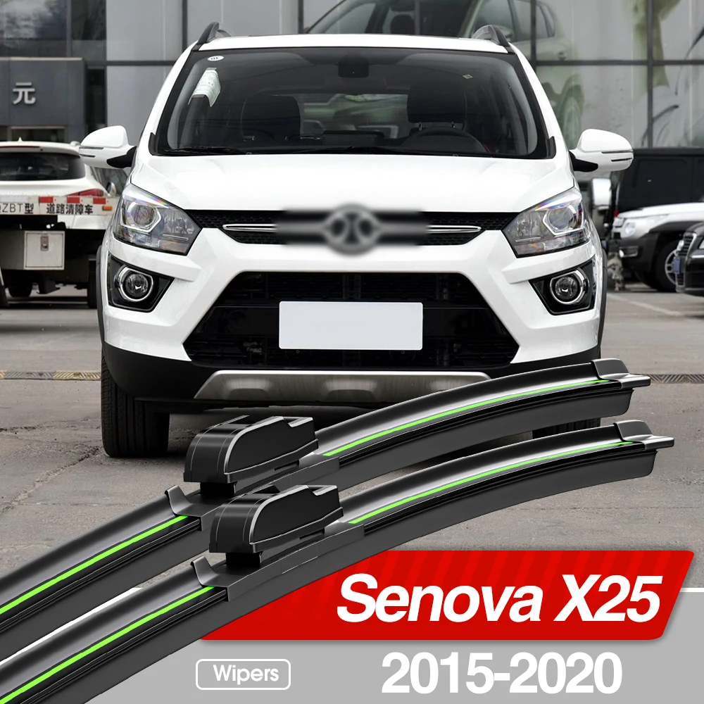 For BAIC Senova X25 2015-2020 Front Windshield Wiper Blades 2pcs Windscreen Window Accessories 2016 2017 2018 2019