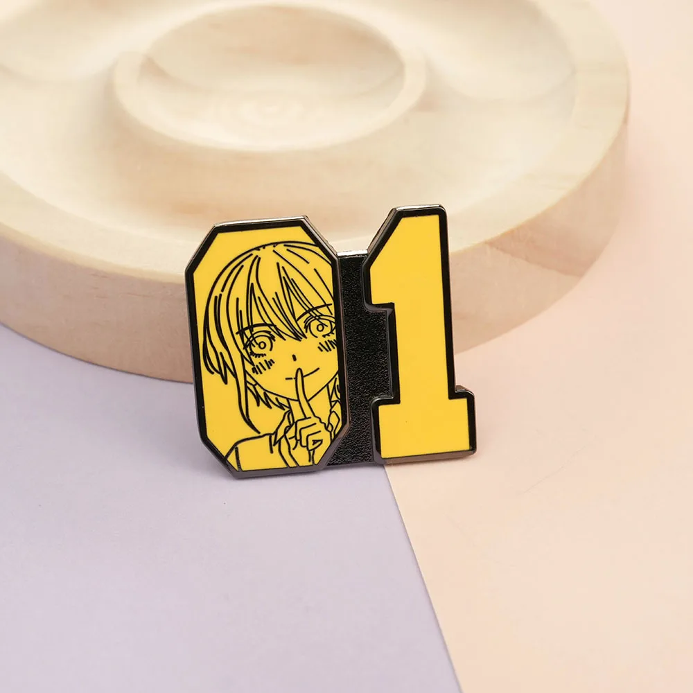 Anime Die Quintessenz Quintuplets Nakano Ichika Cosplay Kostüm Abzeichen Pin Zubehör Rucksack Anhänger Metall Prop Brosche Geschenk