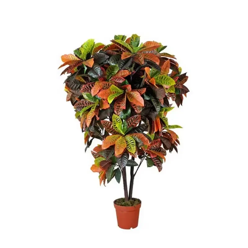 Outdoor Decorative Artificial Croton Plants for Variegated Plant Beautiful Leaf Garden Croton Bonsai Tree