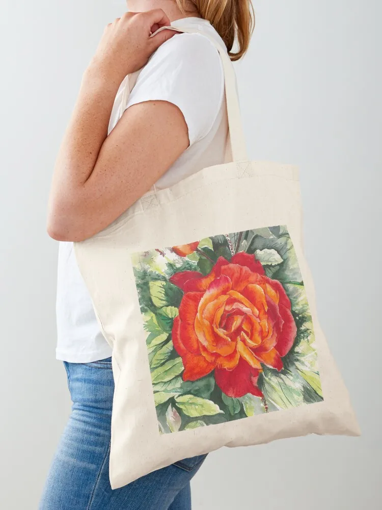 

Orange Rose Tote Bag custom fabric bag great bag custom tote tote bags aesthetic