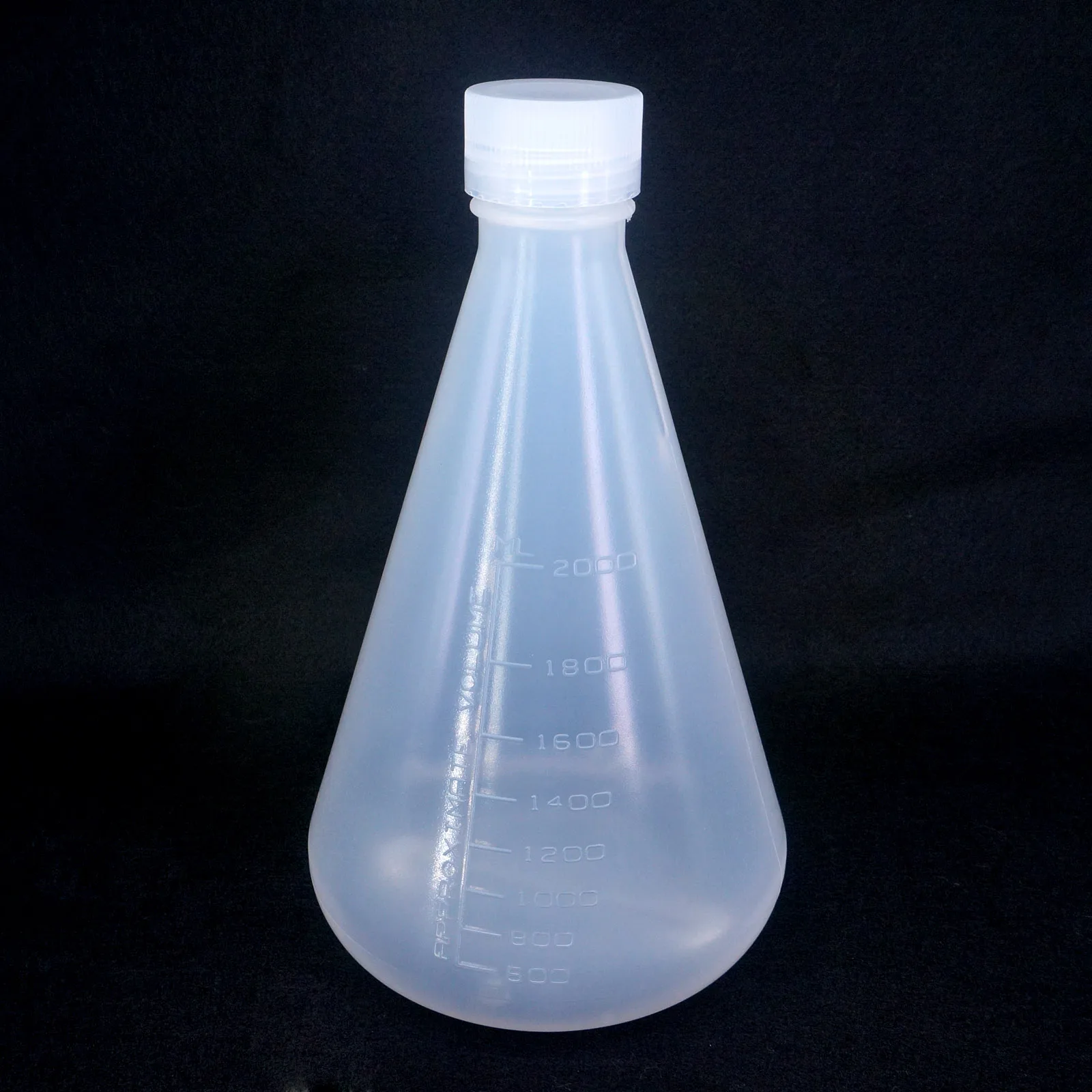 25/50/100/125/250/500/1000/2000ml PP Conical Erlenmeyer Flask With Cap Lab Teaching Experiment