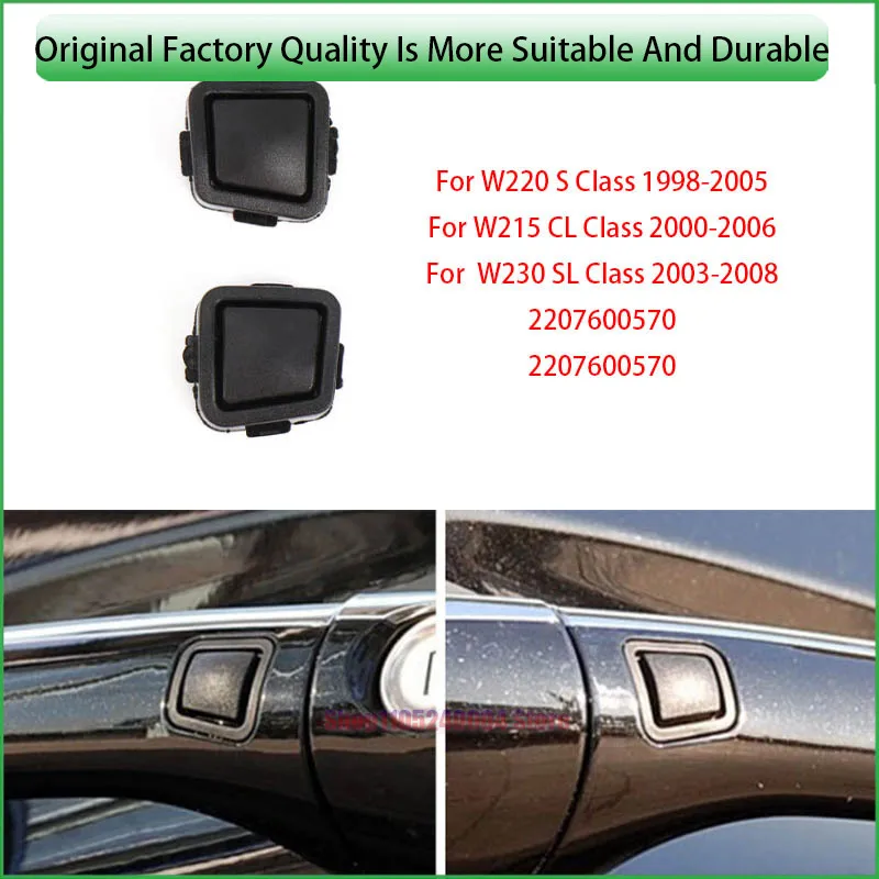 For Mercedes Keyless Entry Door Handle Button Cover Cap Compatible with W220 W230 W215 W164 S CL SL Class Models