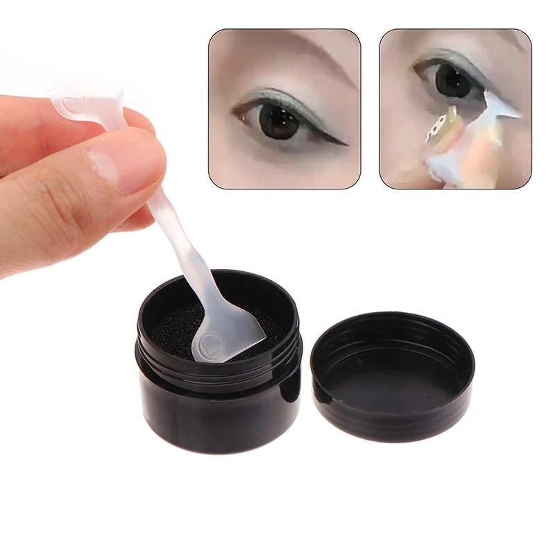 Set stempel Eyeliner mata ganda, alat rias Aksesori stensil cap Eye Shadow kosmetik mudah klasik