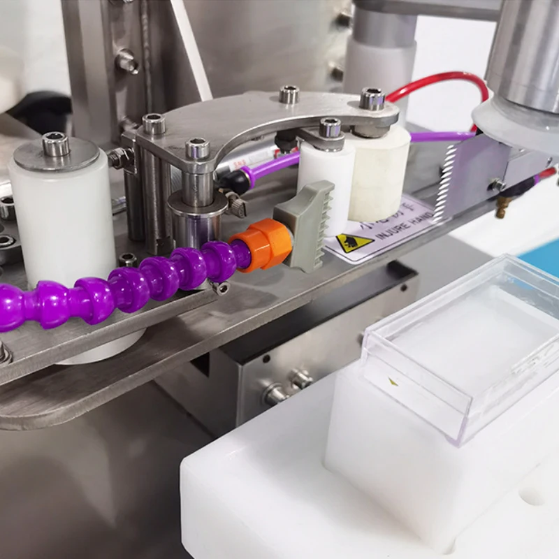 Hot Selling Semi-automatic Hexagonal Jar and Heart Jar Automatic Tape Sealer for Chocolate Packaging Small Business, PLC Control
