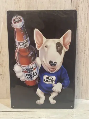 spuds mackenzie bud light tin sign Beer Bottle Spud Dog New Bud-Aluminum-tin sign