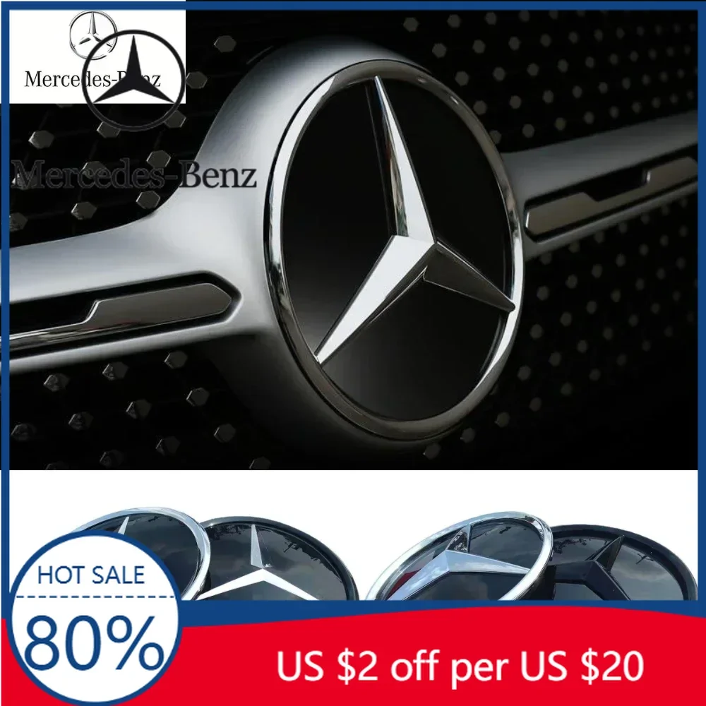 

Hot Car Sticker The front grille star logo badge mirror bottom 3D ABS logo for Mercedes-Benz W204 GLK200 GLK260 GLK300 GLK250 GL