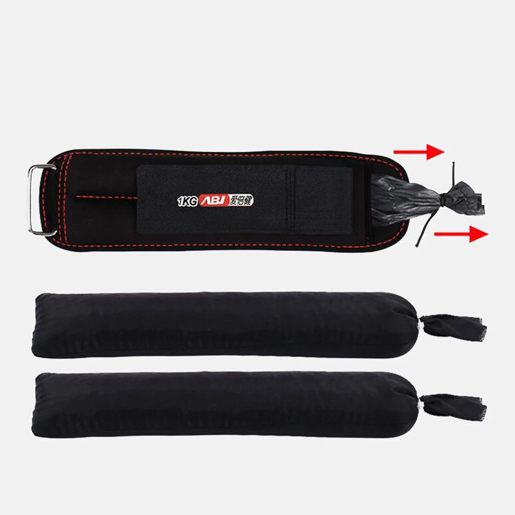 

1 Pair Weight-Bearing Sandbag Wristbands Soft Comfortable Fitness Sports Accessory For Men Women Ankle Gym Training Aid Black
