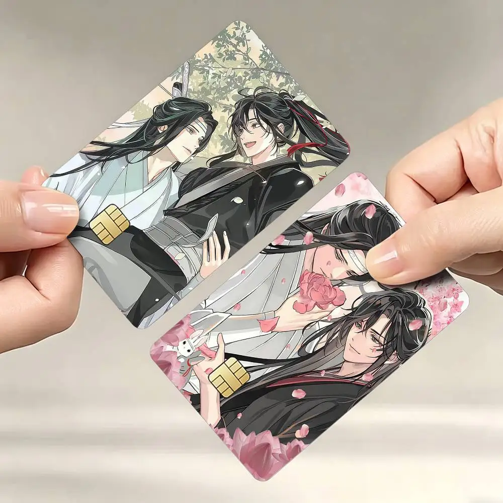 Mo Dao Zu Shi Lan Wangji Wei Wuxian Credit Card Skin Stickers For VISA Bank Bus Metro Access Card Protective Film Cover Sticker