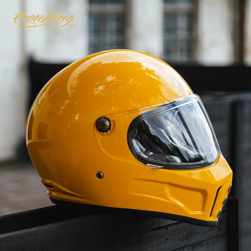 Beasley Motorcycle Helmet Personality Retro Knight Helmet Fiberglass Retro Full-face Helmet  All Seasons DOT certification