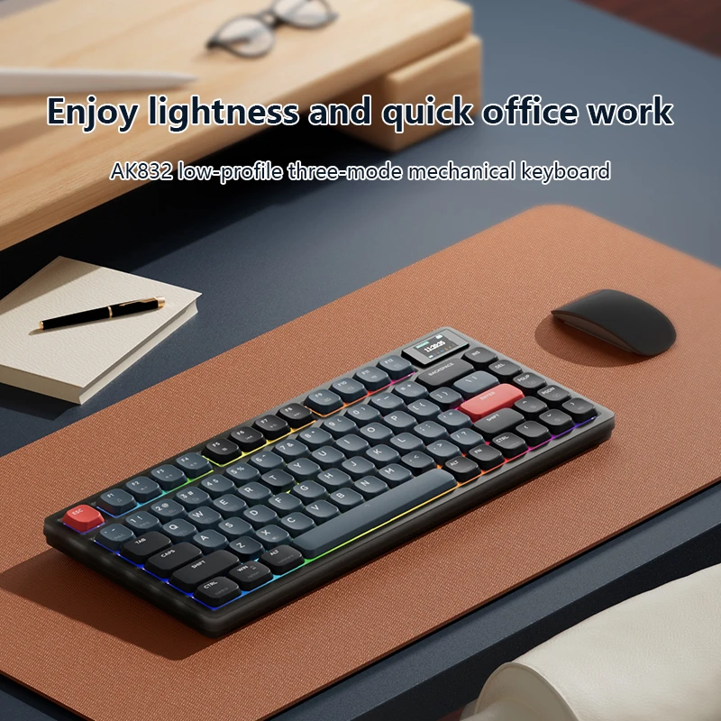 

2.4G three-mode wireless Bluetooth low-profile mechanical keyboard suitable for tablet mac office game wireless keyboard