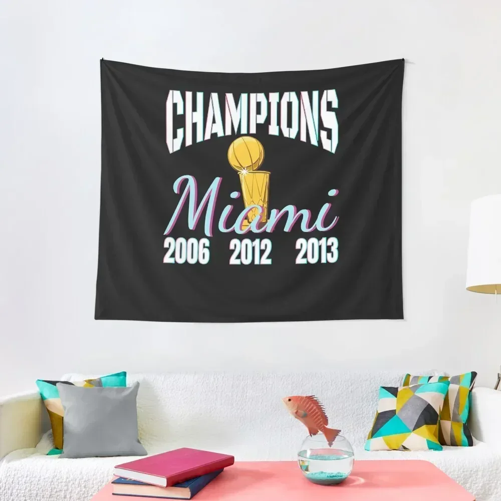 Miami Champions Championship Trophy Tapestry Wallpaper Bedroom Decorative Wall Murals Decoration Wall Wall Deco Tapestry