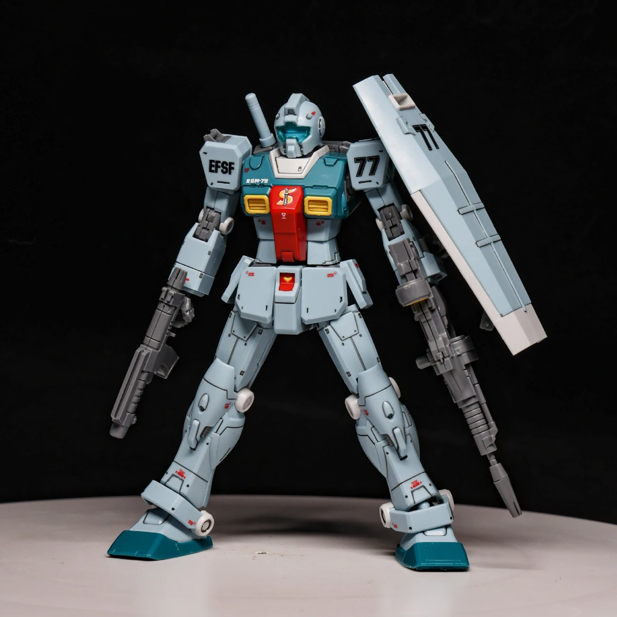 HG 1/144 RGM-79 serie GM cañón de hombro misil Pod montaje modelo figuras de acción Robot estatua de plástico chico juguete para cumpleaños regalos