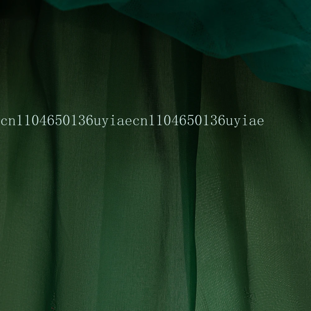 Gaun Putri Tulle Hijau dengan Pita Natal untuk Balita Perempuan, Gaun Pesta Natal Santa Claus untuk Anak-anak, Gaun Formal untuk Pesta Ulang Tahun dan Acara Malam