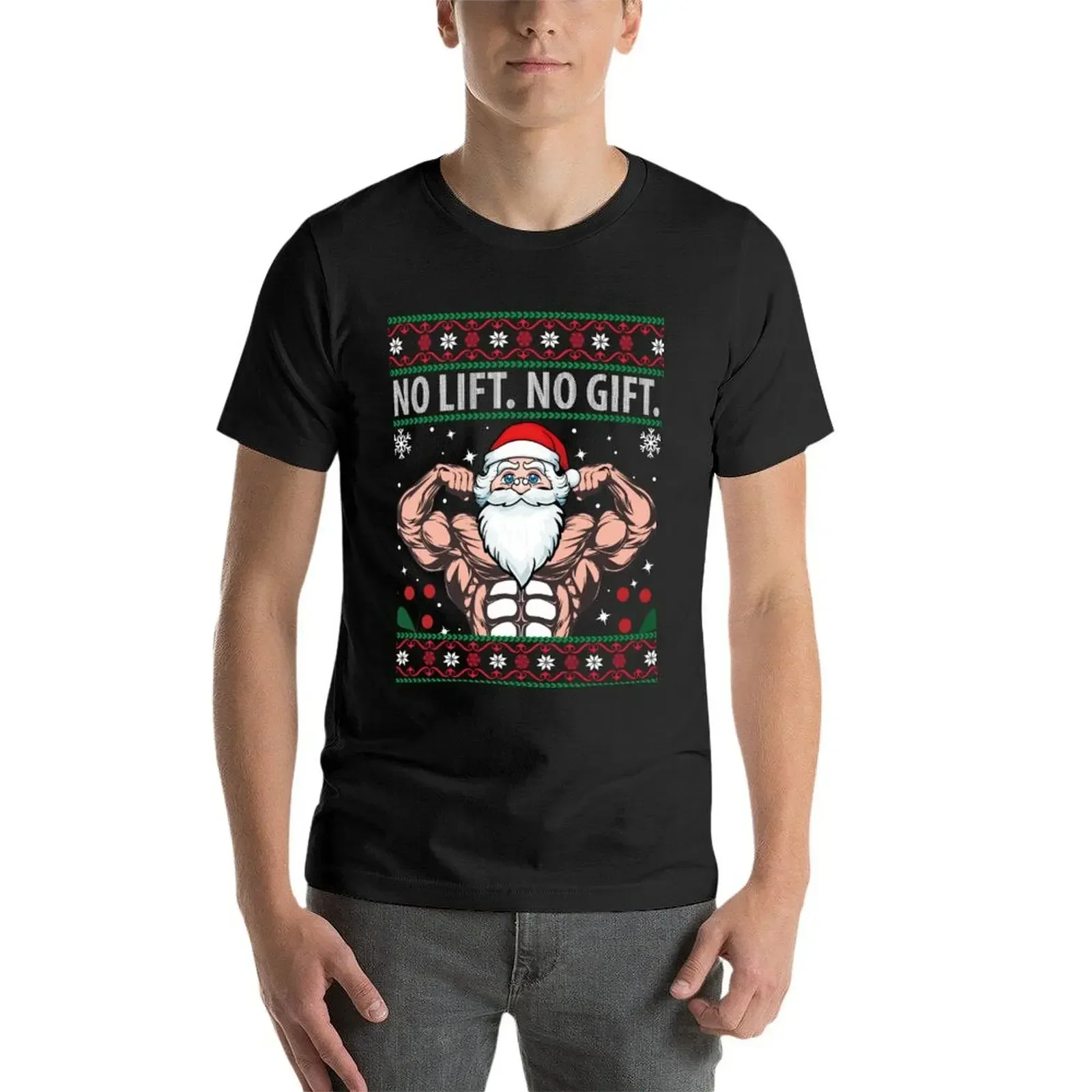 No Lift No Gift-Camiseta divertida de suéter feo para levantamiento de pesas, camisetas gráficas de baloncesto para niño, camisetas divertidas para hombre