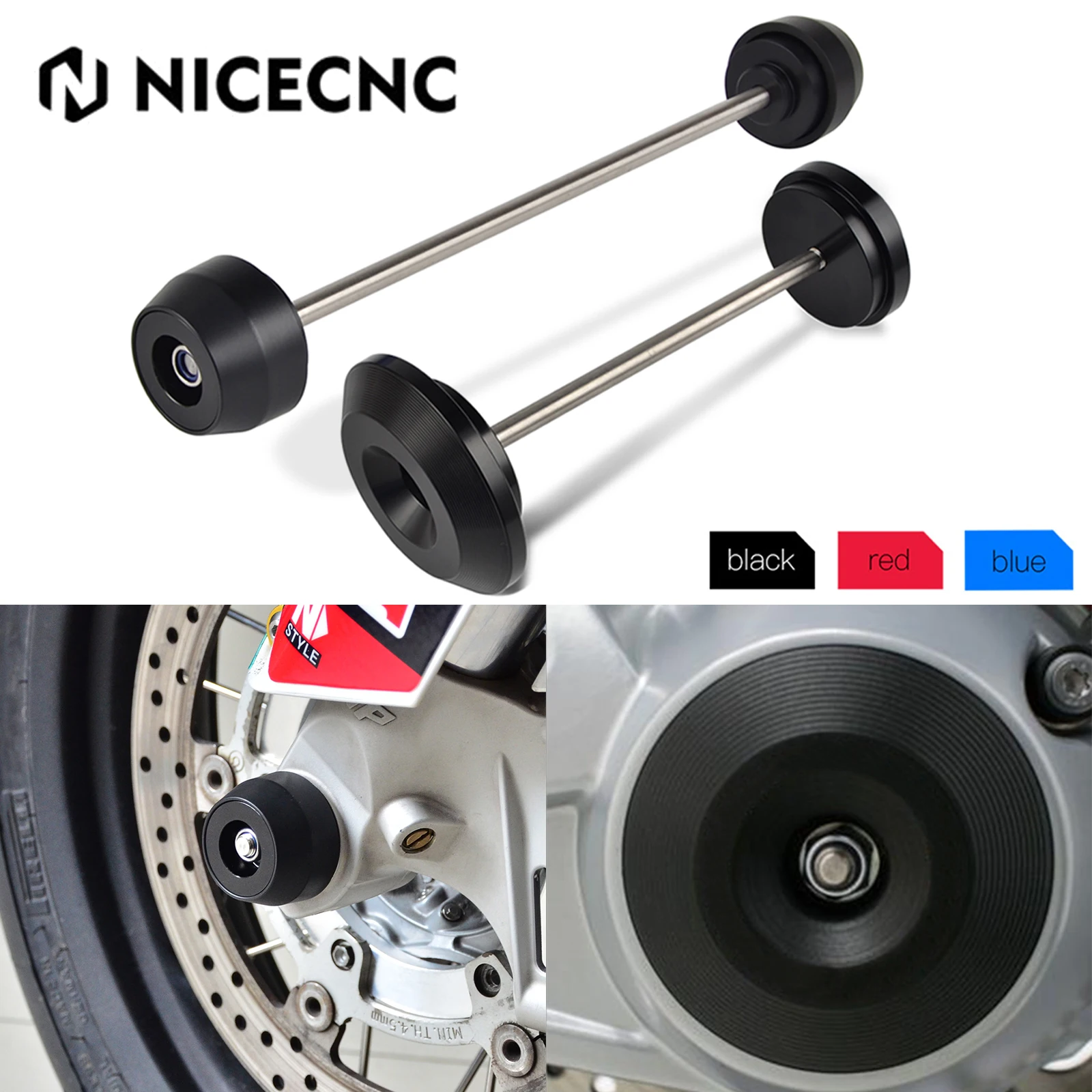 

For BMW R Nine T 2013-2016 Motorcycle Front Rear Axle Fork Crash Slider Wheel Protection R NineT R NINE T 2013 2014 2015 2016