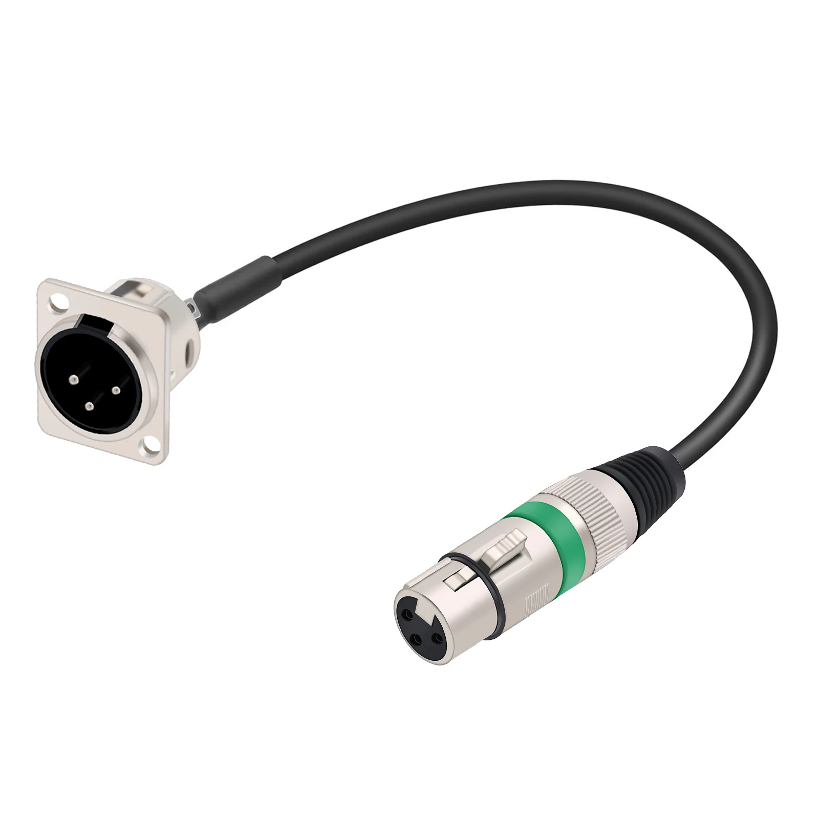 0.3M-15M 3-pinowy kabel XLR typu D XLR żeński panel do XLR męskie złącze przelotowe OFC miedziany ekranowany kabel do mikrofonu — zdjęcie produktu 4