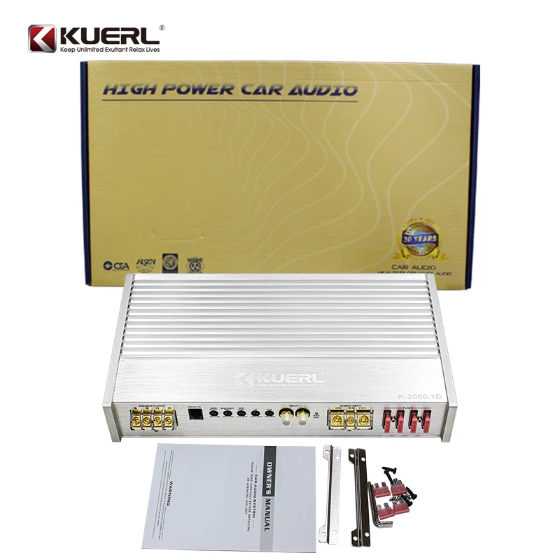 Factory RMS Power 2000W*1CH@ 1Ω/1250W*1CH@ 2Ω/750W*1CH@ 4Ω Digital Monoblock Aluminium box 1 Channel Class D Power Amplifier