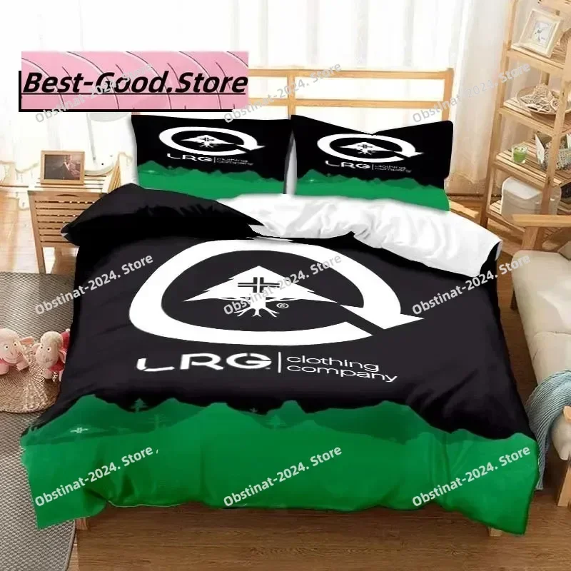 

3D Print Clothing Brand LRG Logo Bedding Set Boys Girls Twin Queen King Size Duvet Cover Pillowcase Bed boys Adult Bedroom