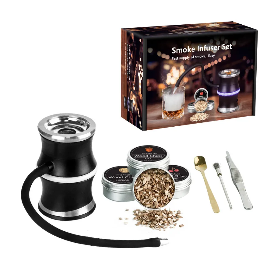 

Electric Cocktail Smoker Gift Box Charging Edition with Conduit Light Whiskey Smoker Set