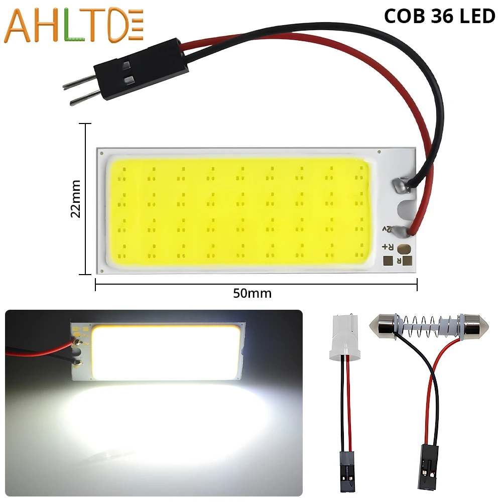 

Auto Lights T10 Vehicle Led Cob BA9S 36led W5W C5W C10W Door Lamp Pathway Panel Reading Brake Backup Dome Car Accessories White