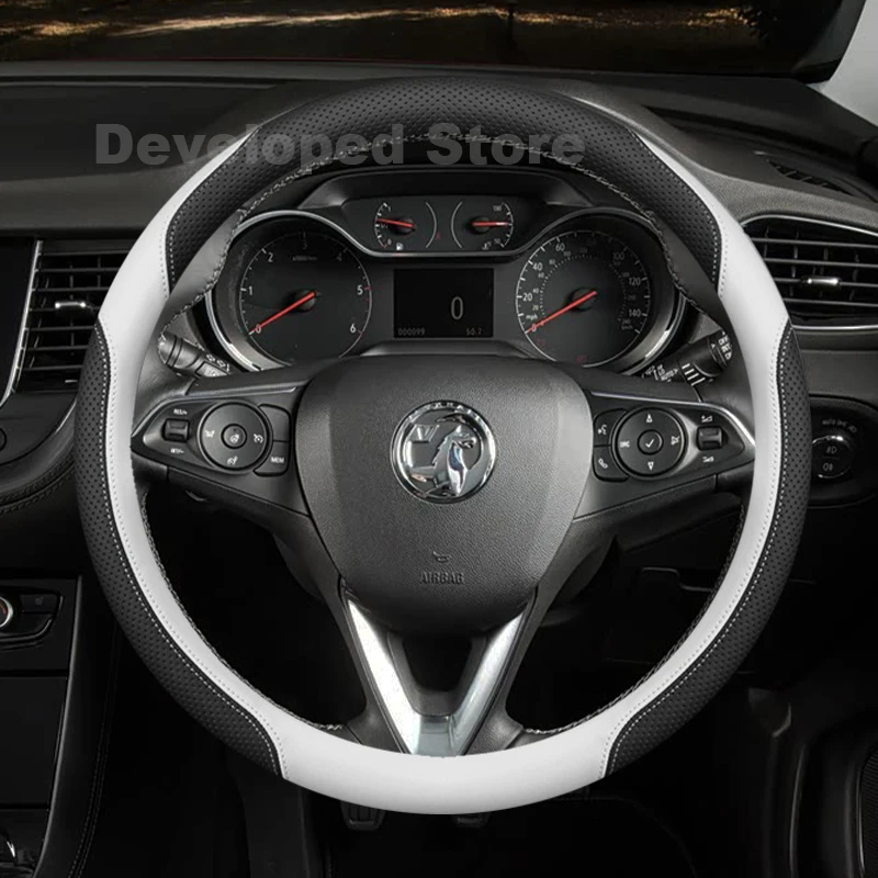 

Leather Car Steering Wheel Cover For opel Vauxhall Grandland Hybrid 2022-2017 Auto Steering Wheel Opel Astra Accessories 2022