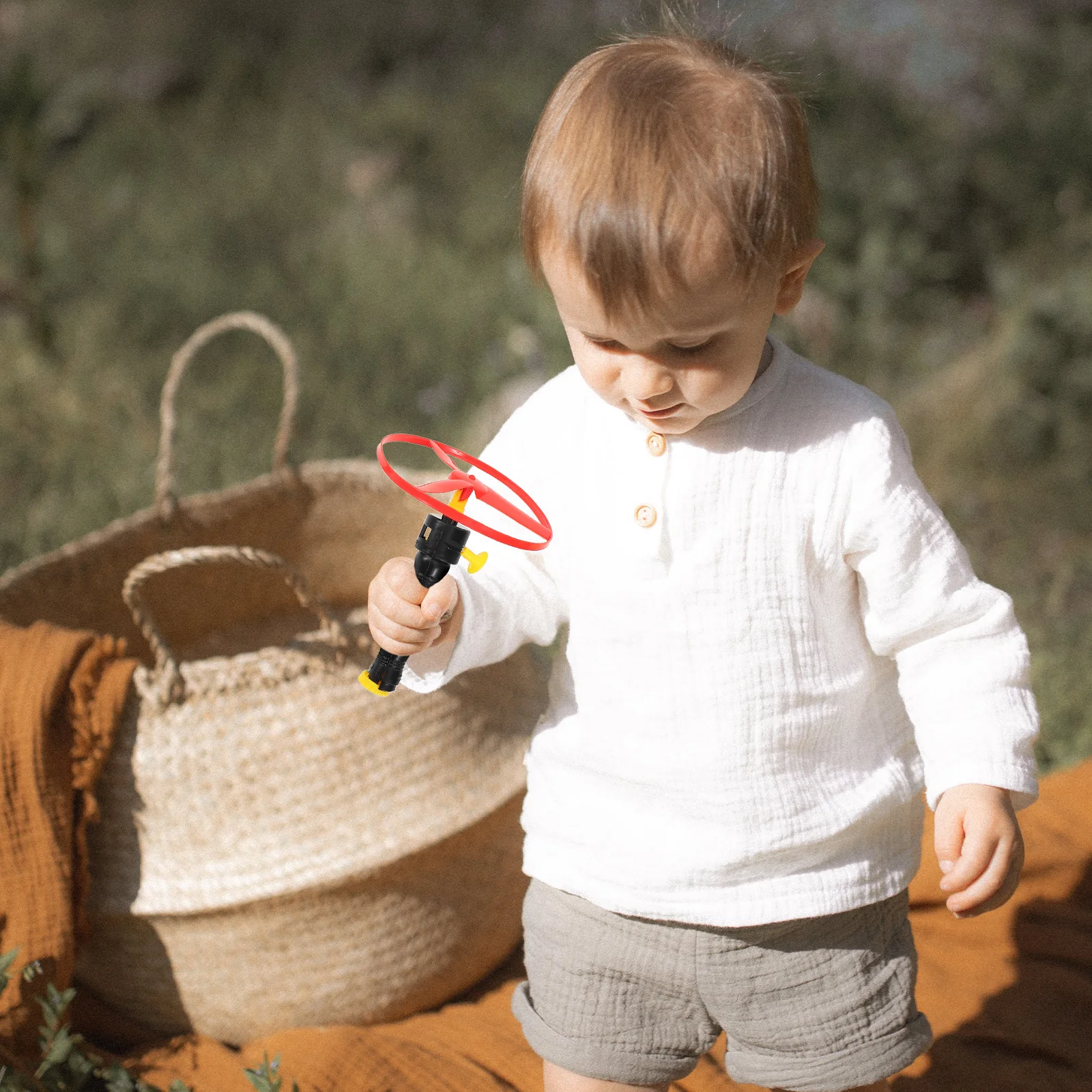 3 مجموعة سحب سلسلة الطائر القرص الصحن المحمولة للأطفال في الهواء الطلق اللعب المروحة الصحن الطائر الاطفال هدية المياه #5