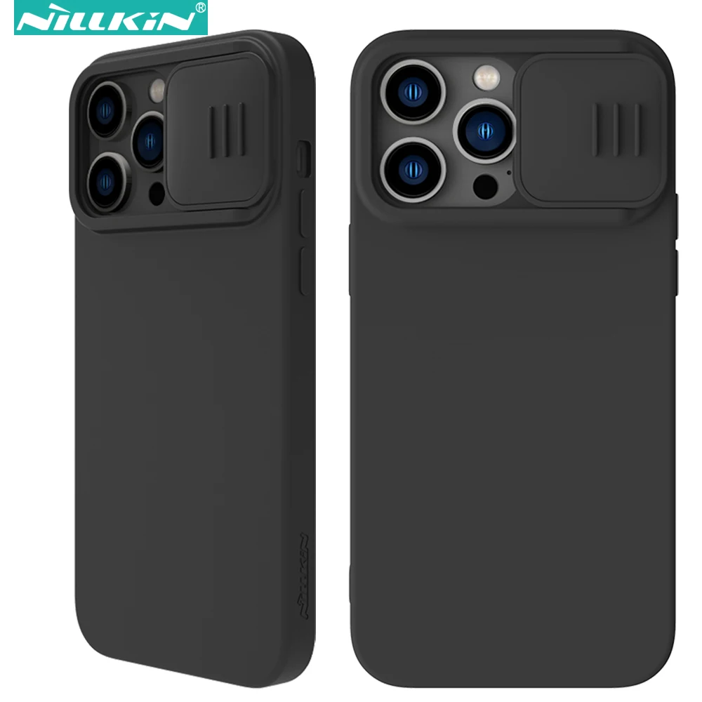 

Шелковый силиконовый чехол Nillkin CamShield для iPhone 14 Pro Max, защитный чехол с накладкой на камеру для iPhone 13 14 Plus