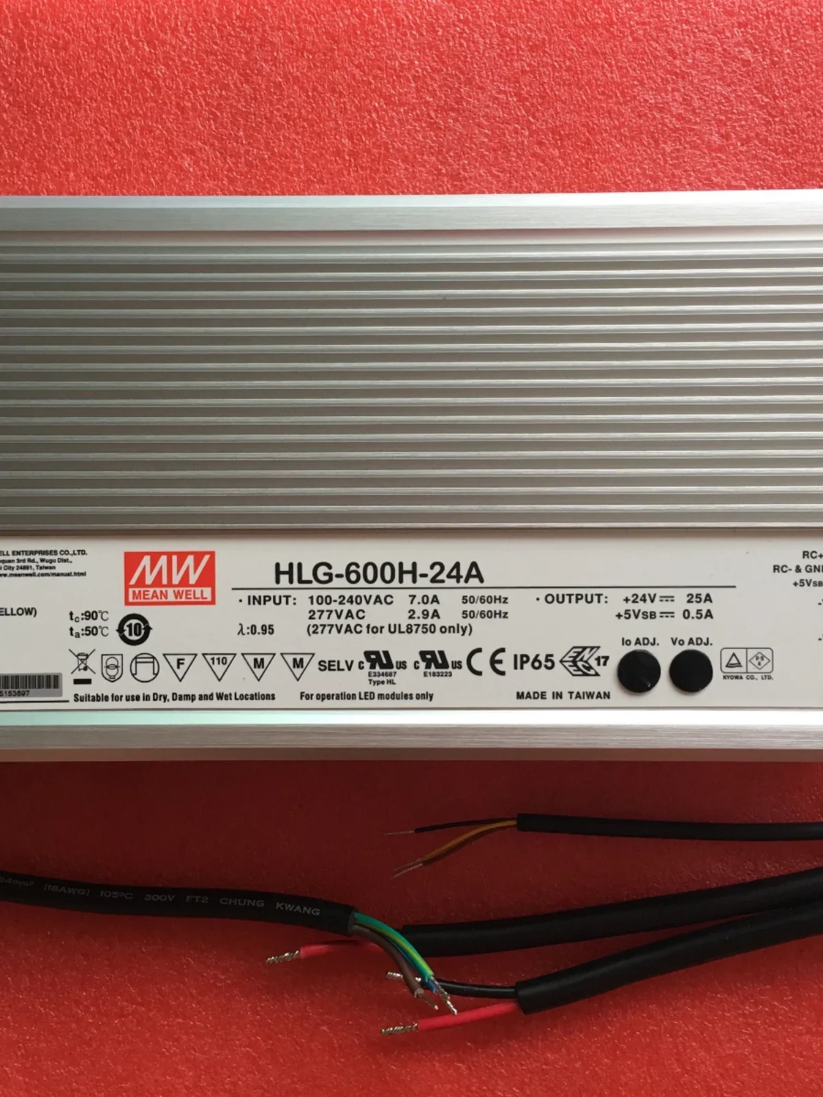 Mingwei LED Switching Power Supply HLG-600H-12A/15A/20A/24A/30A/36A/42A/48A/54A