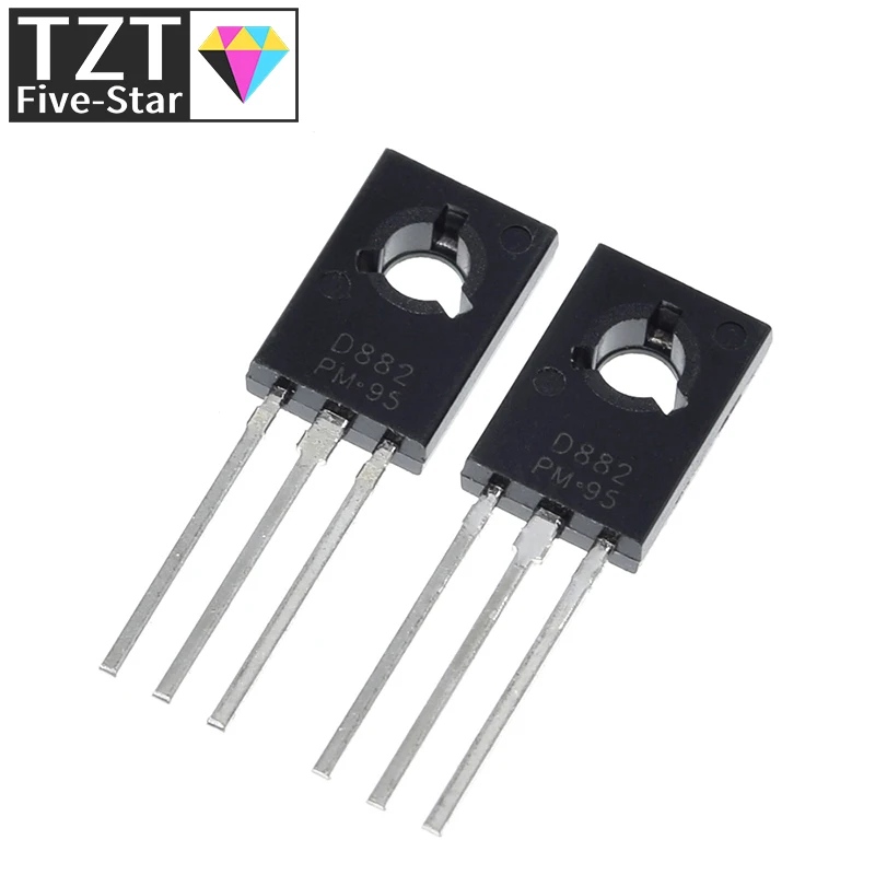 10PCS/Lot Triode Transistor D882 2SD882 3A/40V TO-126 NPN Power Triode New Original