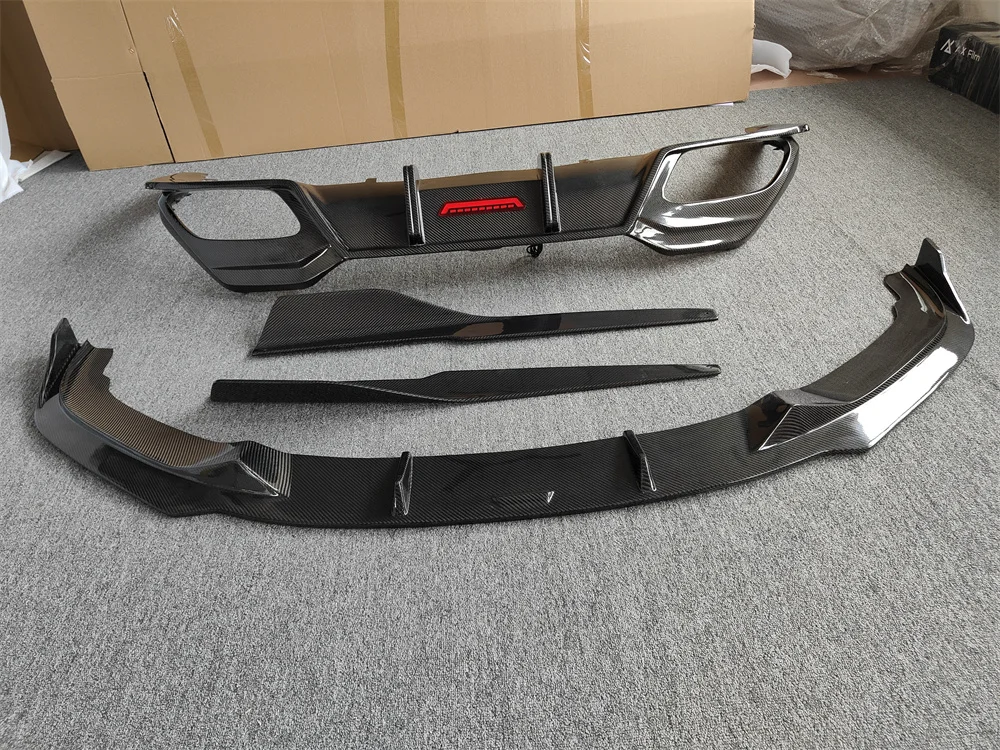 Used for 8 series G14 G15 G16 carbon fiber TK style front bumper side skirt rear diffuser body kit