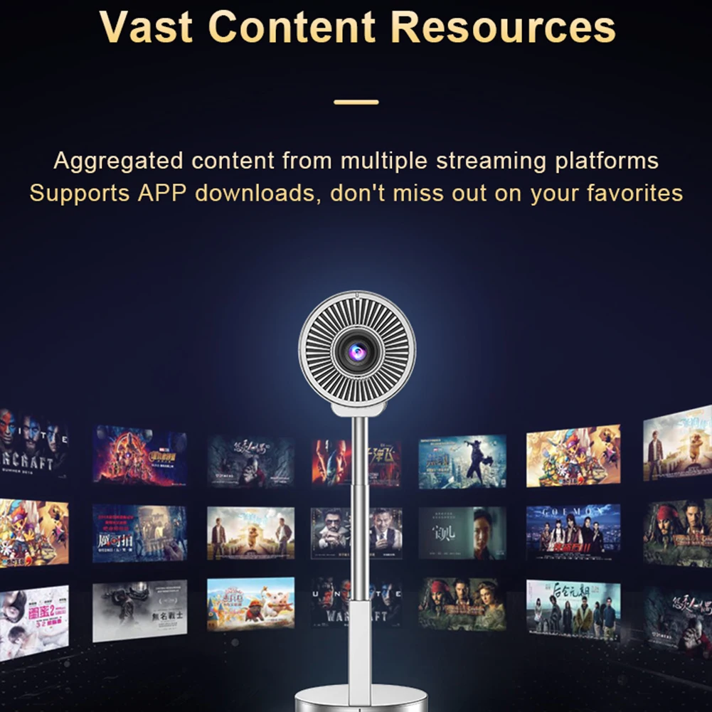 TS-3 Portable Projector 4K UHD Mini Smart Video Projectors Outdoor Movie Projector Compatible For Android 11 OS Wifi6