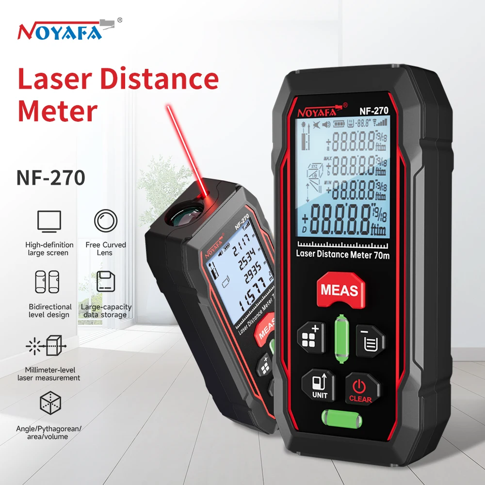 QYAFA NF-270 Mini dalmierz laserowy dalmierz laserowy 70M cyfrowe urządzenie pomiarowe narzędzia dokładny dalmierz