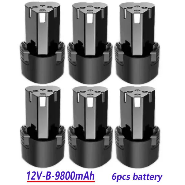 100% vysokokapacitní univerzální dobíjecí baterie 12V 9800mAh pro elektrické nářadí, elektrický šroubovák - náhled 5