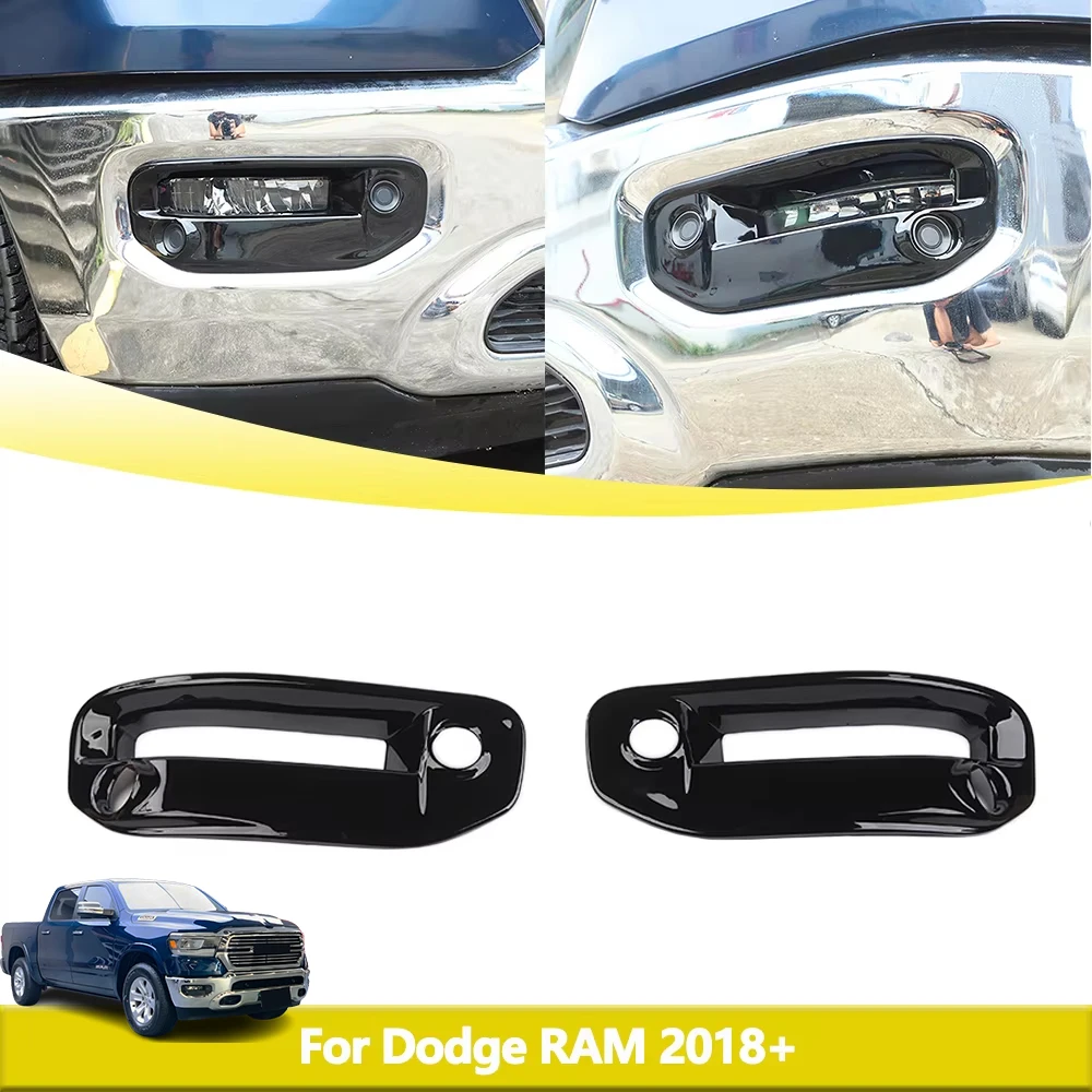 

Front Fog Light Trim Decoration Cover for Dodge Ram 1500 2018-2024 Car Lamps Parts Exterior Mouldings Car Accessories Modified