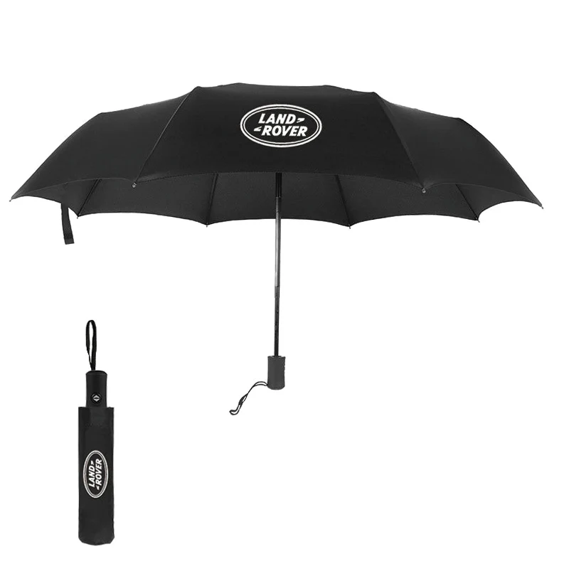 Paraguas de lluvia automático para hombre y mujer, accesorio resistente al viento y al sol, para LAND ROVER Discovery Defender Freelander Evoque Logo
