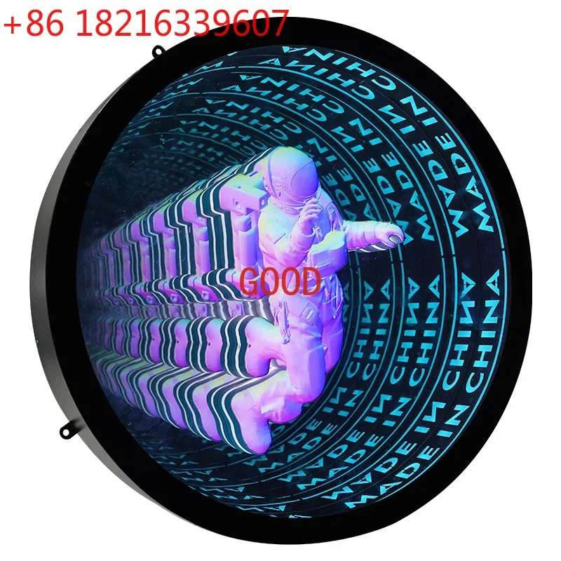 TAO new customized romantic optical illusion effect Frame infinity mirror neon sign