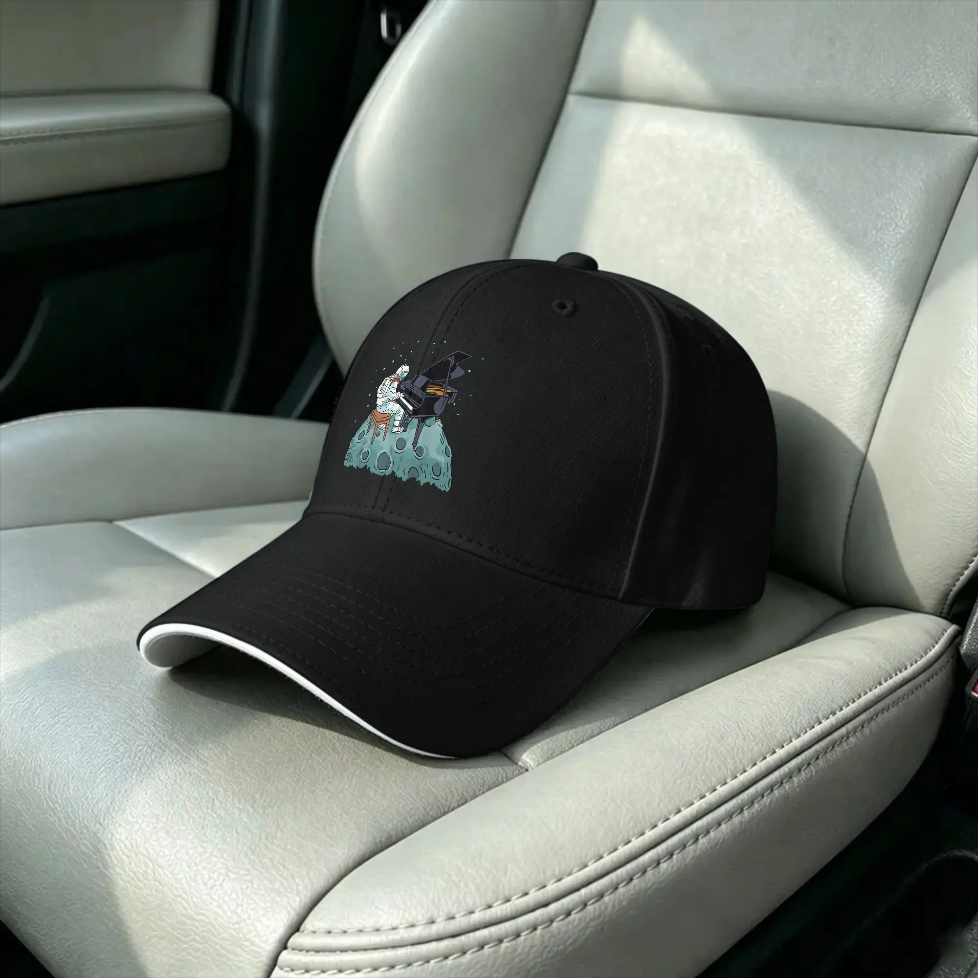 Funny Grand Piano Pianist Astronaut Music Baseball Cap  Men Women Design Trucker Hat Summer  Gym Dropshipping Snapback Cap