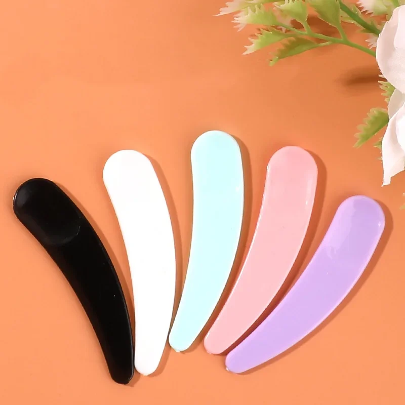 10/30/50/100 Uds cuchara para crema de ojos cuchara de media luna máscara facial palo cuchara crema facial cuchara herramienta de embalaje de cosméticos