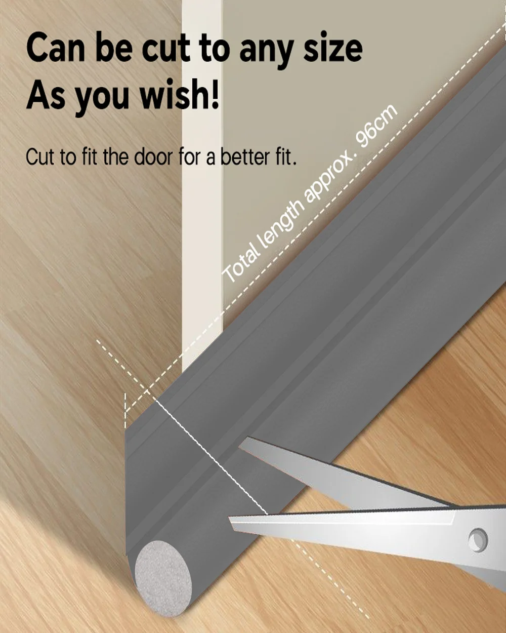 Underdoor Sealing Strip and Air Blocking Door to Prevent Cold Air from Entering, Noise Barrier, Suitable for Most Doors, 2Pieces