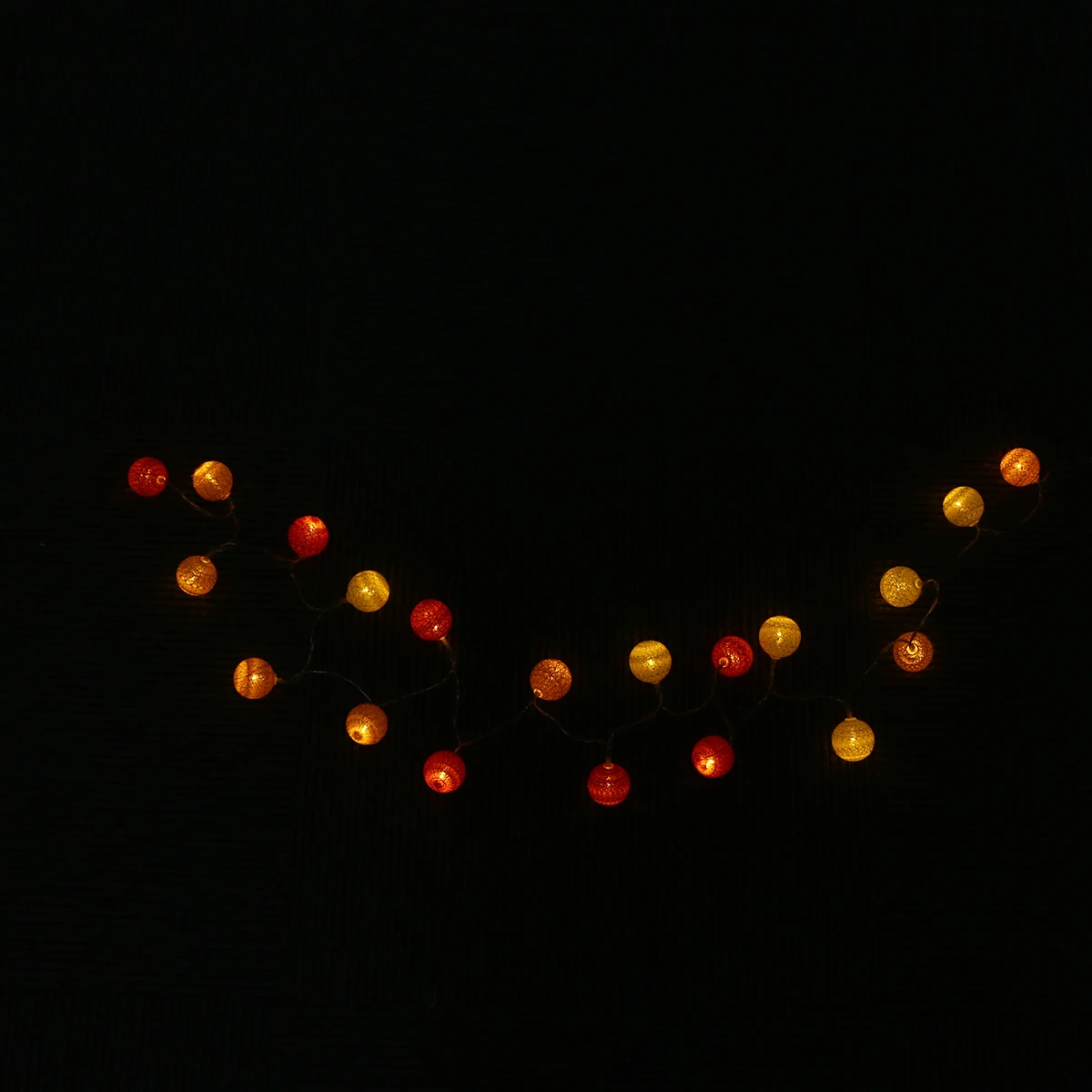 

20pcs String Light with Yarn Ball Shaped Lights 2.2m Christmas Light Strip Powered Party Garden Patio Rope Lights Decora