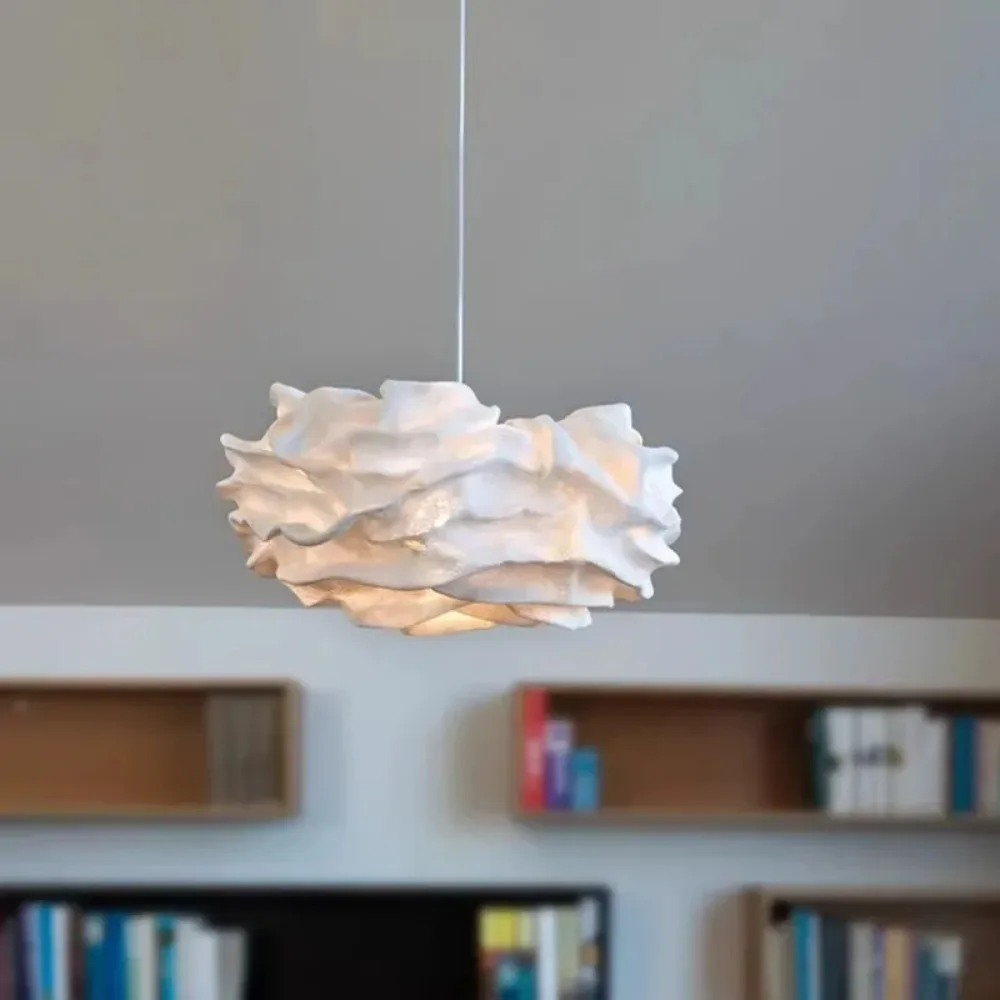 Modern Nordic Pendant Lamp, Silver Designer, Luz Cromada, Pendurado Lâmpada Nuvem, Sala de Estar, Quarto, Cozinha, Sala de Jantar, Iluminação