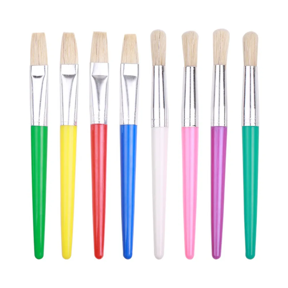 19 Pcs Paint Brush Cups Supplies Classroom Brushes Childrens Colorful Painting 's