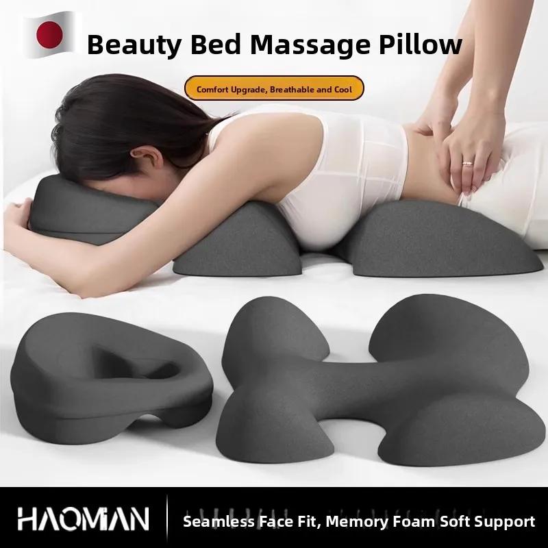 

Дышащая массажная подушка для сна с эффектом памяти, круглая, мягкая, с отверстием, для салонов красоты, без бренда