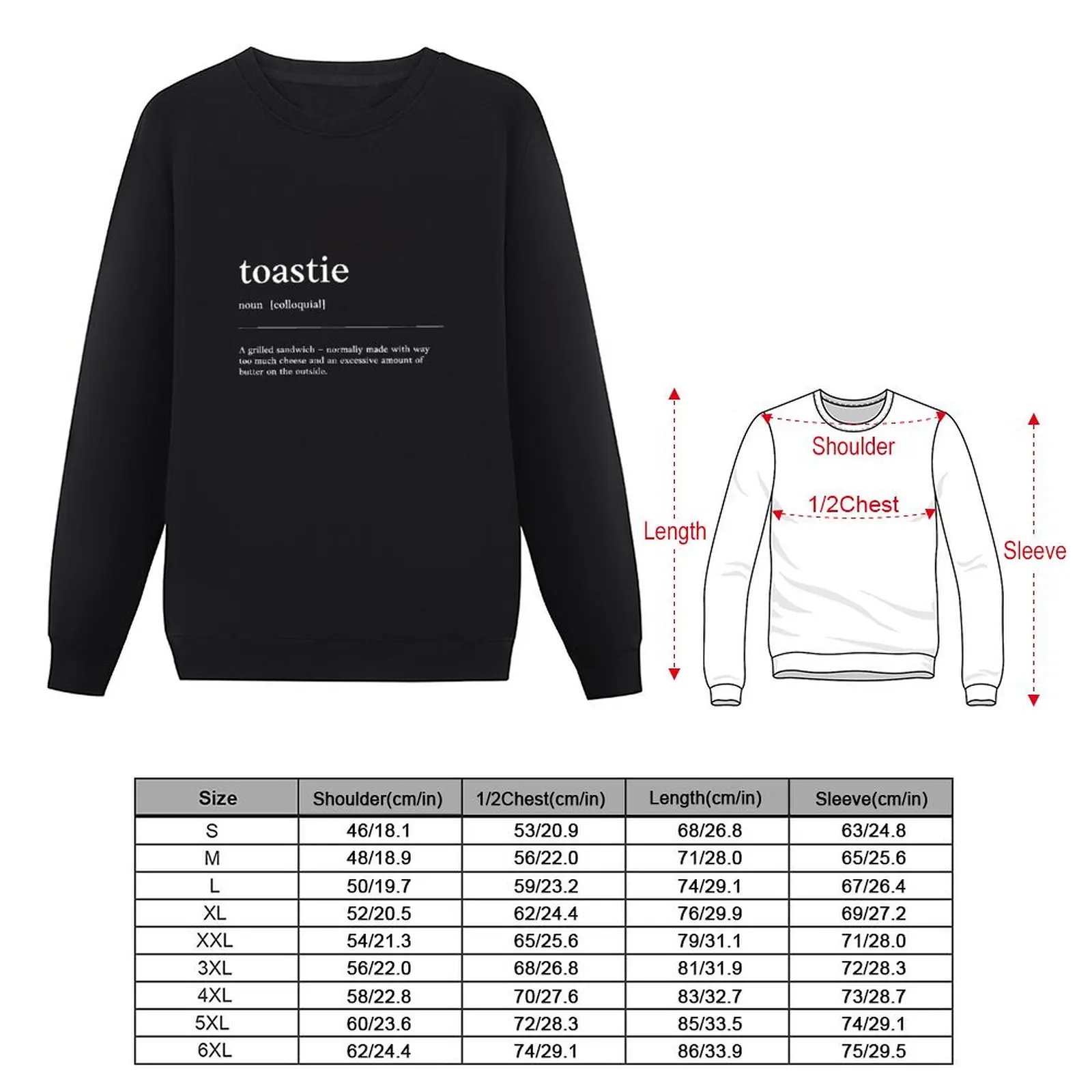 Toastie Toasted Sandwich Funny Australian slang, phrase and humor definition Pullover Hoodie men's sweat-shirt men's sweatshirt