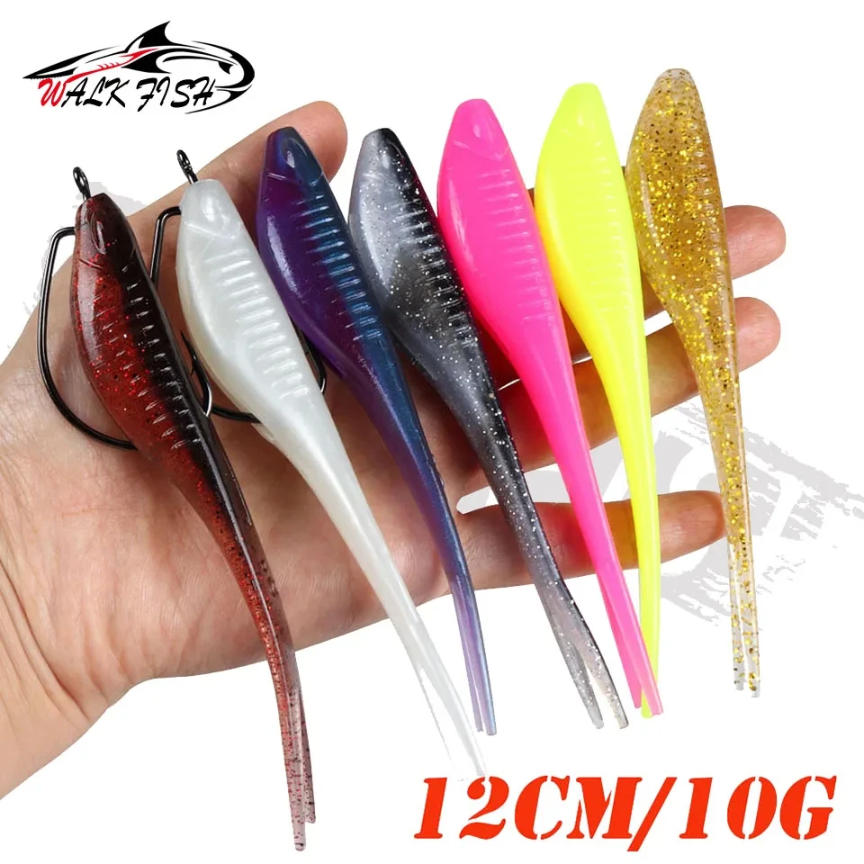 WALK FISH 5pcs Floating 12cm 10g Drop Shotting Soft Bait Fishing Lure Fishing Wobblers Leurre Souple Lure Walk the Dog Lures