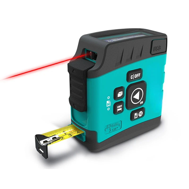 Sliding Cover Dust-Proof Design Area Volume Measurement Retractable Mini Measuring Laser Tape Measures