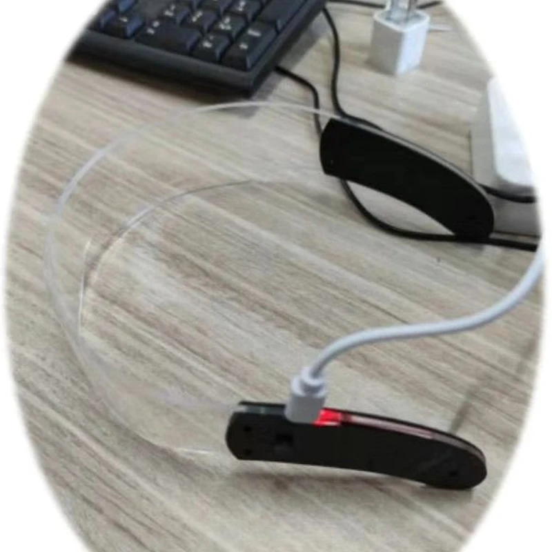 Creative Cyberpunk Cosplay Accessories Foldable LED Luminous Glasses Goggles Outdoor EDC Tools