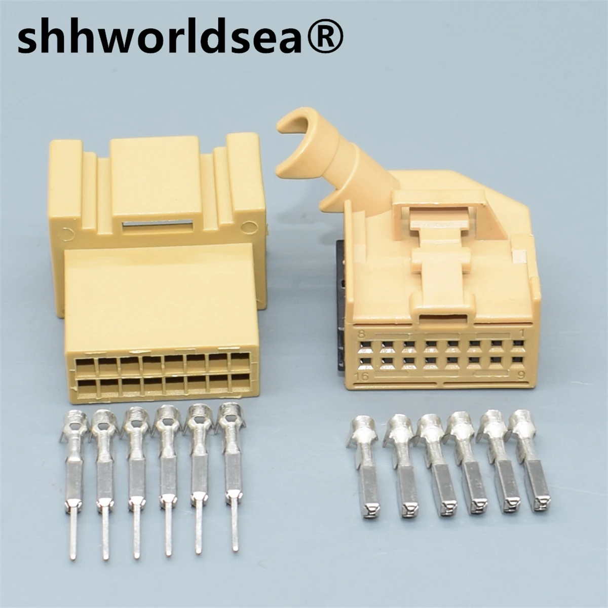 shhworldsea 16 Pin 1.0mm  8E0 972 416 A Auto Reversing Radar Wire Socket Parking Module Connector 8E0972416A For Audi VW